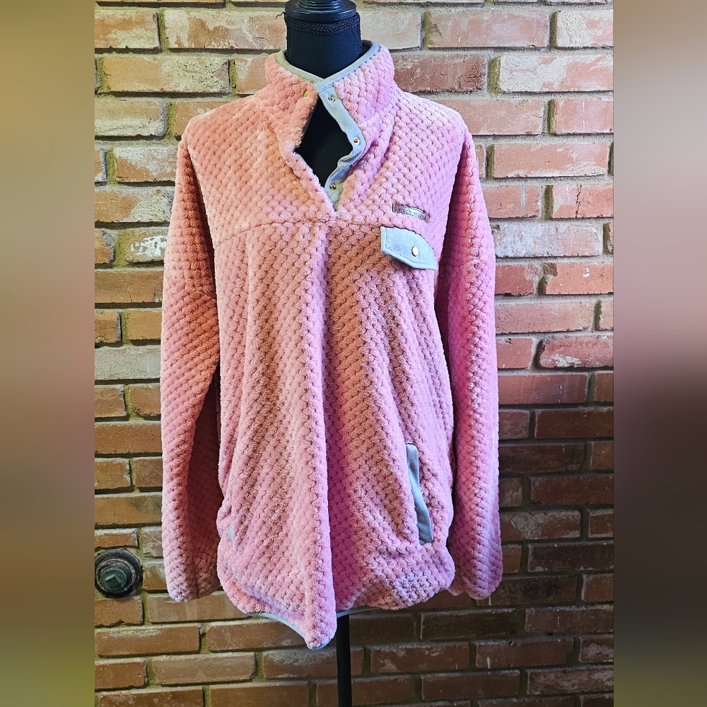 Simply Southern Pink Fleece Pullover – XXL